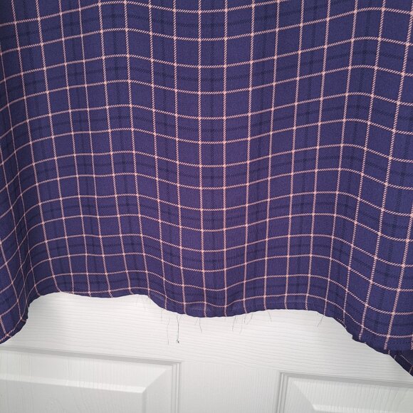 Maurices Lightweight Blue Plaid Blouse Plus Size 2X - Picture 4 of 6